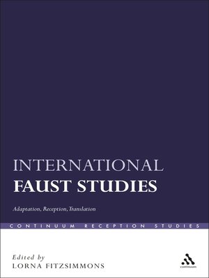 cover image of International Faust Studies